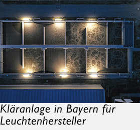 Leuchten in bayrischer Kläranlage