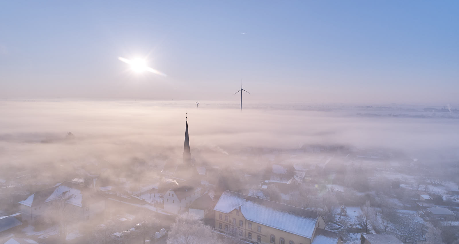 Mehna im Altenburger Land an einem Wintermorgen